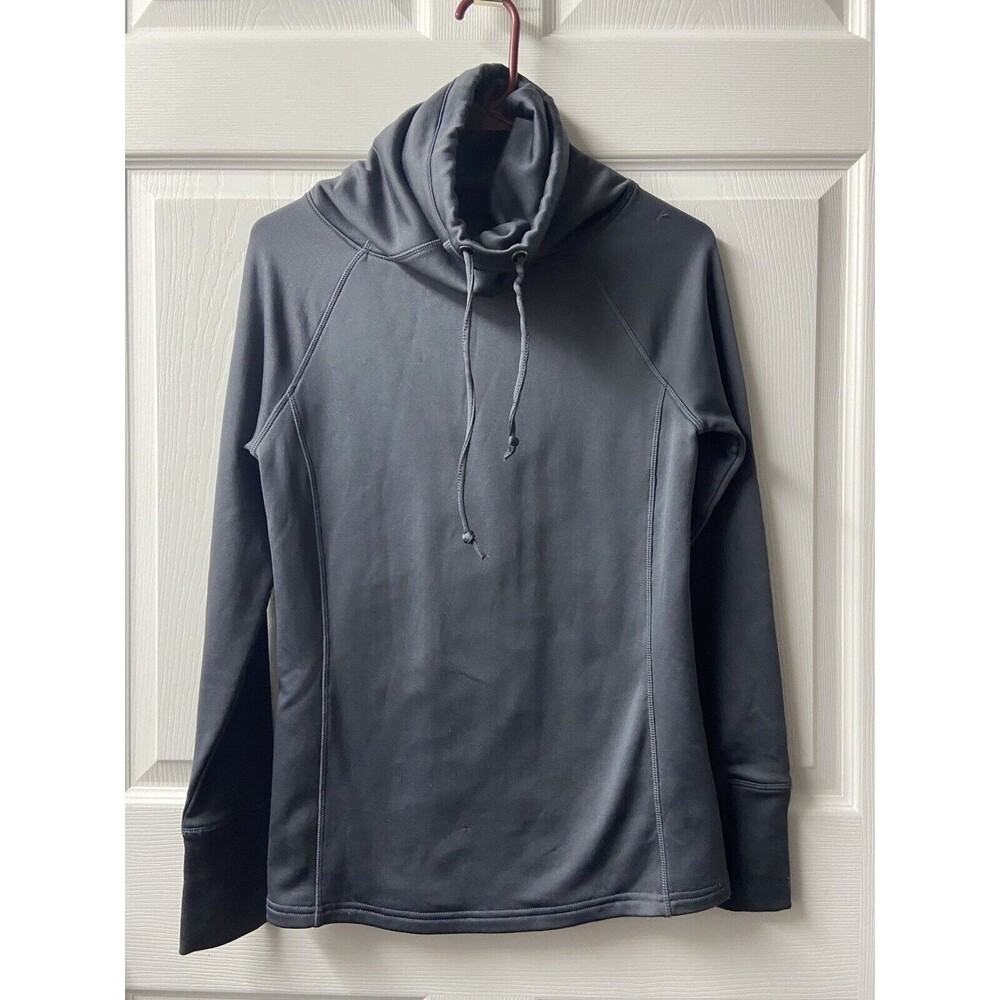 Athleta Women's Cinch Popover Sweatshirt XXS Cowl Neck Grey Wicking Gym 138335